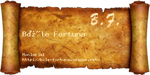 Bőle Fortuna névjegykártya